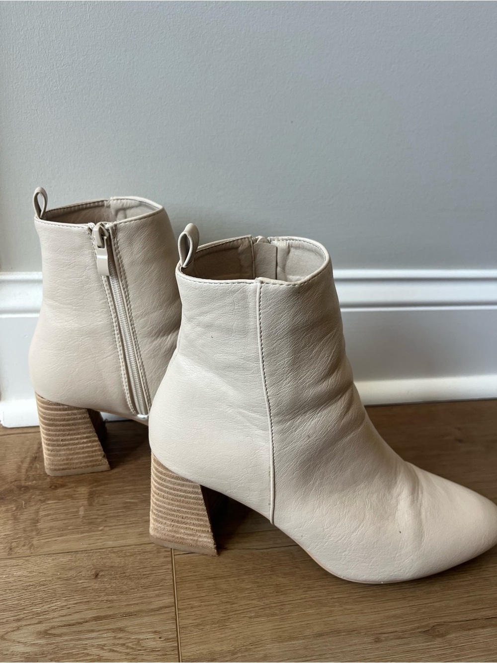 Ccocci Colleen Cream Coastal Cowgirl Ankle Boots Block Heel Bootie Size 9